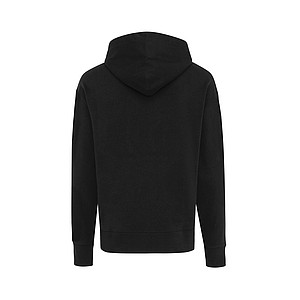 Unisex mikina s kapucí Iqoniq Yoho z recyklované bavlny, černá, XXS