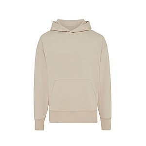 Unisex mikina s kapucí Iqoniq Yoho z recyklované bavlny, tmavě béžová, L