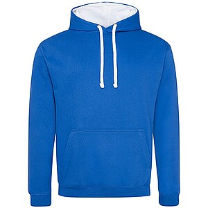 Unisex mikina s kapucí VARSITY HOODIE, jemně modrá/bílá, velikost L