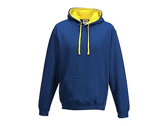 Unisex mikina s kapucí VARSITY HOODIE, královská modrá/žlutá, velikost XL