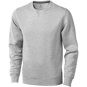 Unisex mikina s kulatým výstřihem Elevate Arora, velikost M, šedý melír