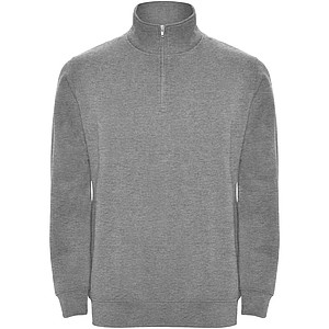 Unisex mikina se čtvrtkovým zipem, ROLY ANETO, šedá, vel. 3XL