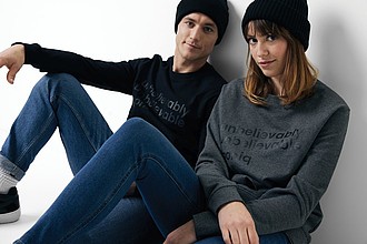 Unisex nebarvená mikina Iqoniq Denali z recyklované bavlny, černá, M