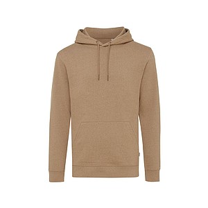 Unisex nebarvená mikina s kapucí Iqoniq Torres z recyklované bavlny, hnědá, M
