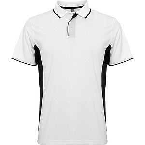 Unisex polokošeľa Roly Montmelo, biela/čierna, veľkosť L