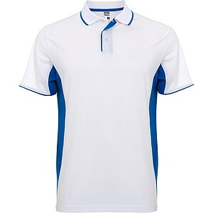 Unisex polokošile Roly Montmelo, bílá/královská modrá, velikost M