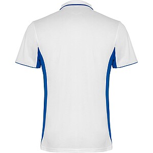 Unisex polokošile Roly Montmelo, bílá/královská modrá, velikost M