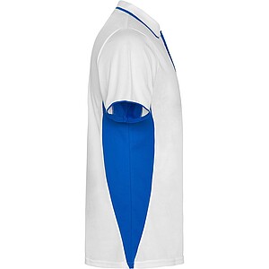 Unisex polokošile Roly Montmelo, bílá/královská modrá, velikost M