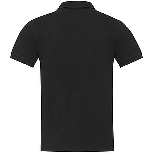 Unisex polokošile s krátkým rukávem z recyklované bavlny i polyesteru, ELEVATE EMERALD, černá, vel. L