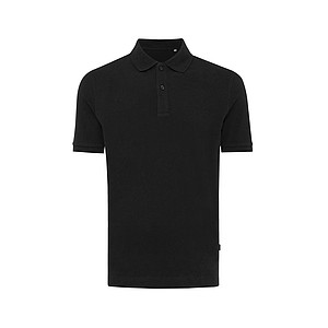 Unisex polotriko Iqoniq Yosemite z recyklované bavlny, černá, M - reklamní předměty