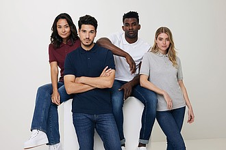 Unisex polotriko Iqoniq Yosemite z recyklované bavlny, světle modrá, L