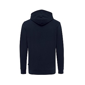 Unisex recyklovaná mikina Iqoniq s kapucí, námořní modrá, M