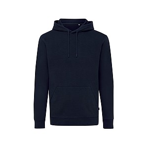 Unisex recyklovaná mikina Iqoniq s kapucí, námořní modrá, XXS