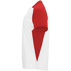 Unisex tričko Roly Bugatti, bílá/červená, velikost L