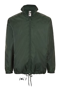 Unisex větrovka SOLS SHIFT - UNISEX WATER REPELLENT WINDBREAKER, tmavě zelená, XS