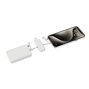 Urban Vitamin Dublin 100W 4-v-1 kabel na klíčenku, bílá