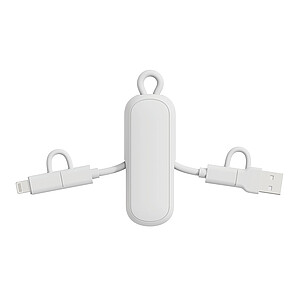 Urban Vitamin Dublin 100W 4-v-1 kabel na klíčenku, bílá