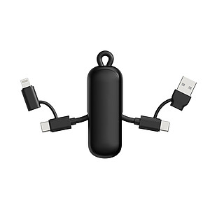 Urban Vitamin Dublin 100W 4-v-1 kabel na klíčenku, černá