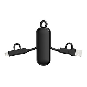 Urban Vitamin Dublin 100W 4-v-1 kabel na klíčenku, černá