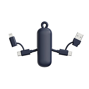 Urban Vitamin Dublin 100W 4-v-1 kabel na klíčenku, světlá námořní modrá