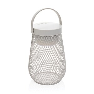 USB dobíjacia stolná lampa z RCS recyklovaného plastu, sivá