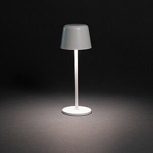 USB dobíjecí stolní lampa z RCS recyklovaného plastu, bílá