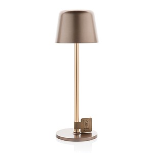 USB dobíjecí stolní lampa z RCS recyklovaného plastu, měděná