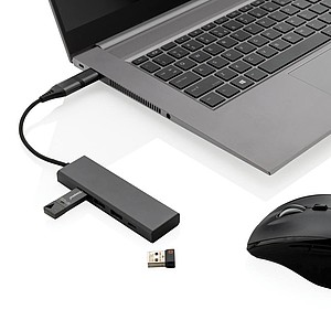 USB HUB z recyklovaného hliníku