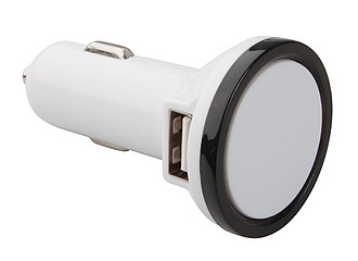 USB nabíjačka do auta so 2 portami, biela