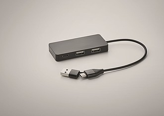 USB rozbočovač, černý