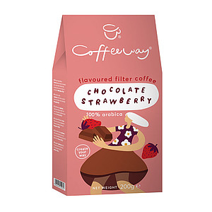 VAKOFE -COFFEEWAY Chocolate - Strawberry mletá 200g - reklamní předměty