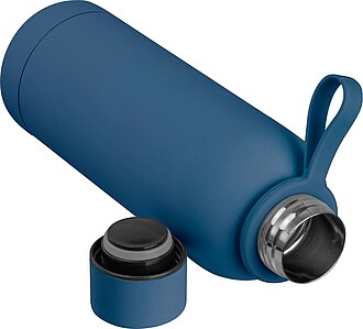 Vakuová láhev s pogumovaným povrchem 700 ml, tmavě modrá