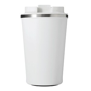 Vakuově izolovaný cestovní termohrnek 350 ml, bílá