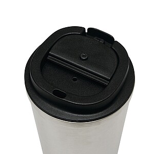 Vakuově izolovaný cestovní termohrnek 350 ml, stříbrná