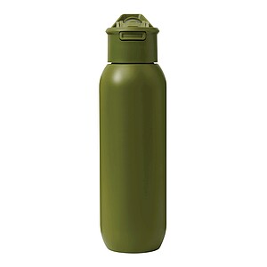 Vakuovo izolovaná fľaša na pitie 600 ml, vojenská zelená