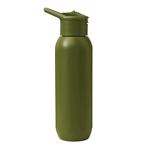 Vakuovo izolovaná fľaša na pitie 600 ml, vojenská zelená