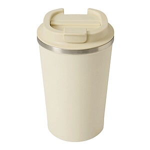 Vakuovo izolovaný cestovný termohrnček 350 ml, béžová