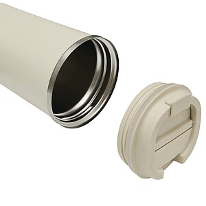 Vakuovo izolovaný cestovný termohrnček 350 ml, béžová