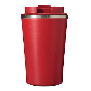 Vakuovo izolovaný cestovný termohrnček 350 ml, červená