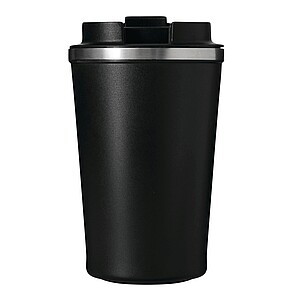 Vakuovo izolovaný cestovný termohrnček 350 ml, čierna