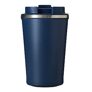 Vakuovo izolovaný cestovný termohrnček 350 ml, námornícka modrá