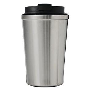 Vakuovo izolovaný cestovný termohrnček 350 ml, strieborná