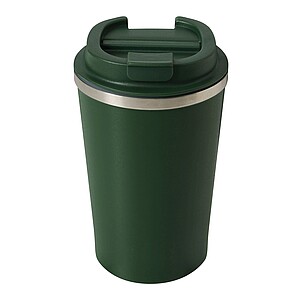 Vakuovo izolovaný cestovný termohrnček 350 ml, vojenská zelená