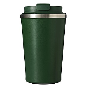 Vakuovo izolovaný cestovný termohrnček 350 ml, vojenská zelená