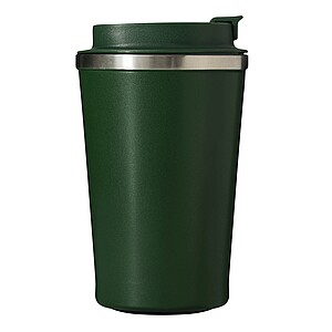 Vakuovo izolovaný cestovný termohrnček 350 ml, vojenská zelená