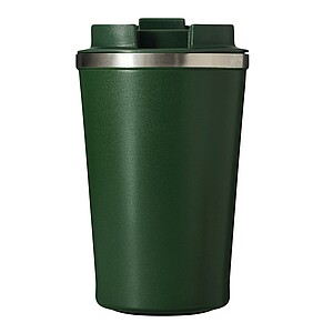 Vakuovo izolovaný cestovný termohrnček 350 ml, vojenská zelená