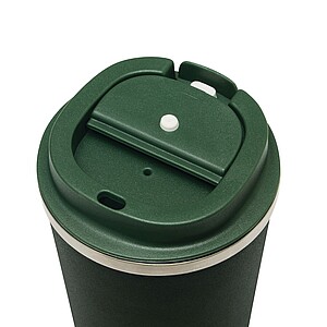 Vakuovo izolovaný cestovný termohrnček 350 ml, vojenská zelená