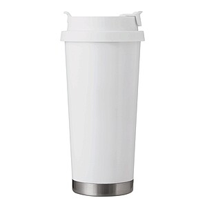 Vakuovo izolovaný cestovný termohrnček 500 ml, biela
