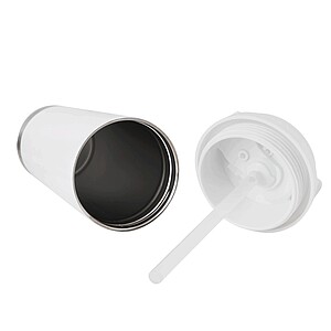 Vakuovo izolovaný cestovný termohrnček 500 ml, biela