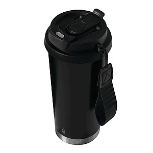 Vakuovo izolovaný cestovný termohrnček 500 ml, čierna